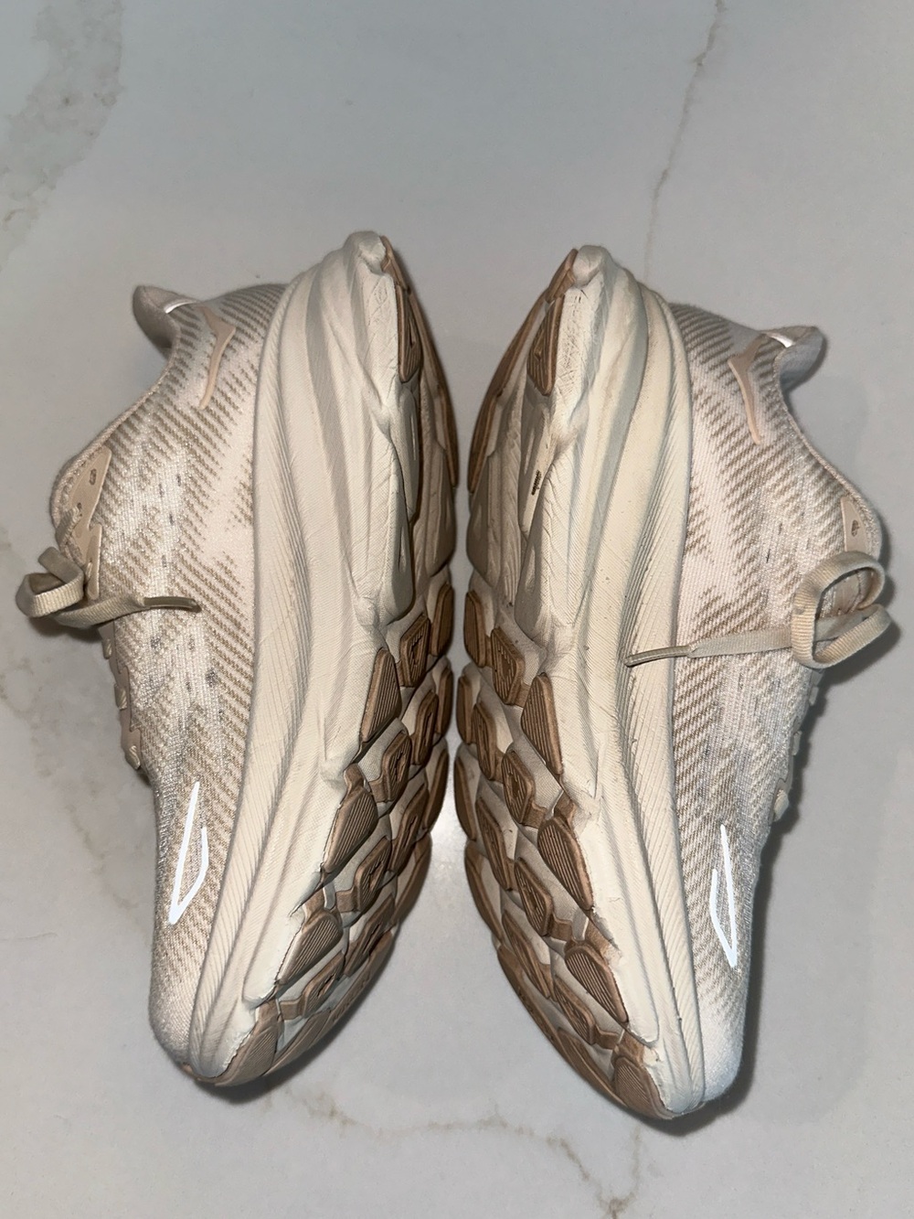HOKA Women’s Clifton 9 in Shifting Sand/Eggnog - Picture 12 of 15